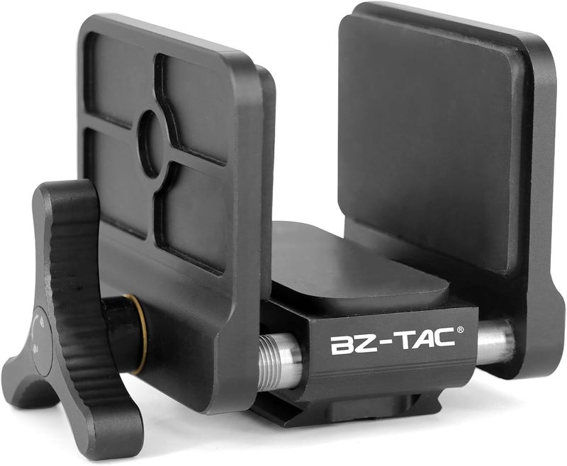 BZTAC Universal Gun Rifle Clamp Shooting Tripod Rest with Arca-Swiss Rail 1/4" 3/8" Screw Holes, Aluminum Dual Jaw Closure Clamp Shooting Stick Mount Platform for Hunting Shooting Target Practice - Image 1